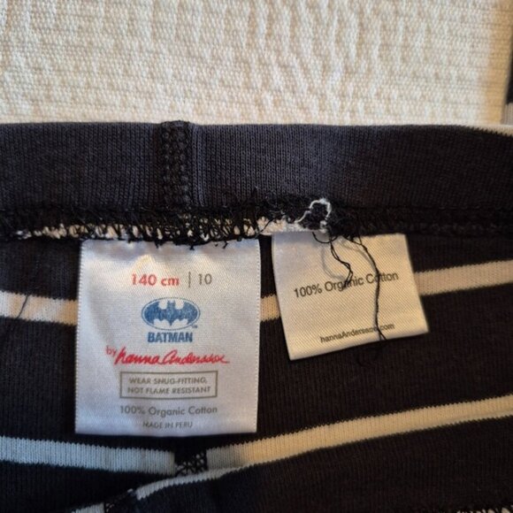 Hanna Andersson boys size size 140 or 10 pajama pants black & gray stripes vguc - Picture 3 of 5